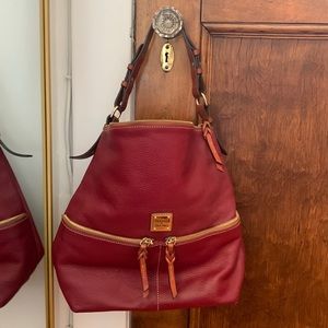 Leather Dooney and Bourke Burgundy Leather Shoulder Purse - great condition!